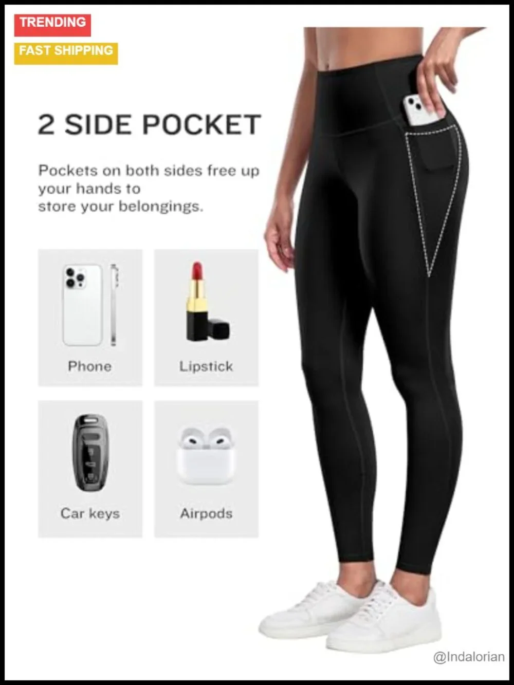 6 Pack High Waisted Tummy Control Leggings with Pockets Yoga Pants